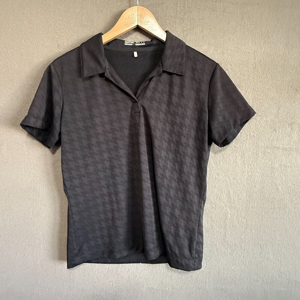Nike Golf Women Fit Dry Polo Shirt Black Medium Vapor 100% Polyester